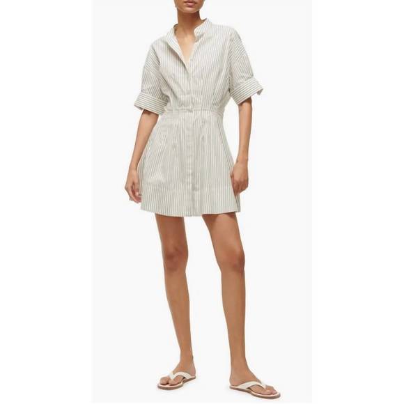 staud mini lorenza dress Lorenza Stretch Cotton Mini Shirtdress (Women)